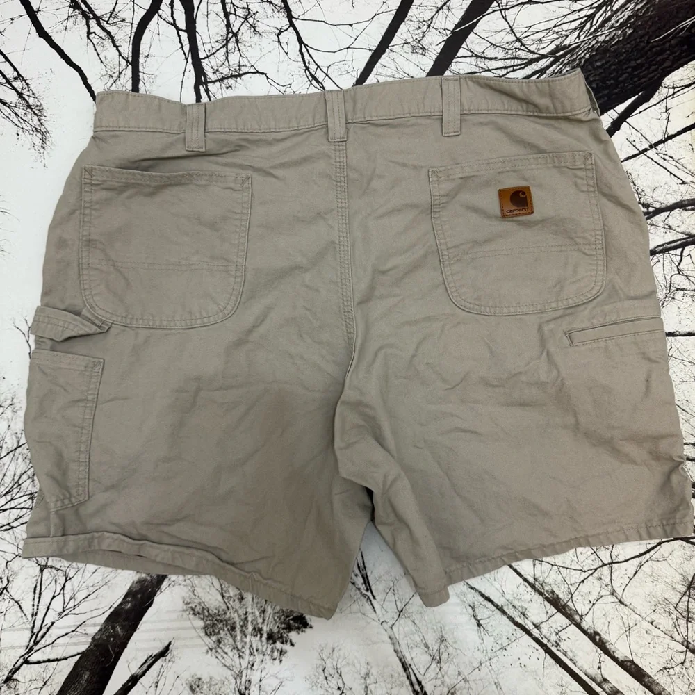 Two Carhartt Men's Khaki Shorts Size 42 Original Fit - Picture 8 of 12
